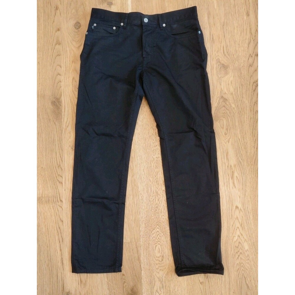 Mens STONE ISLAND Chinos Jeans Black Denim Cotton Size 34" Slim-fit Skinny